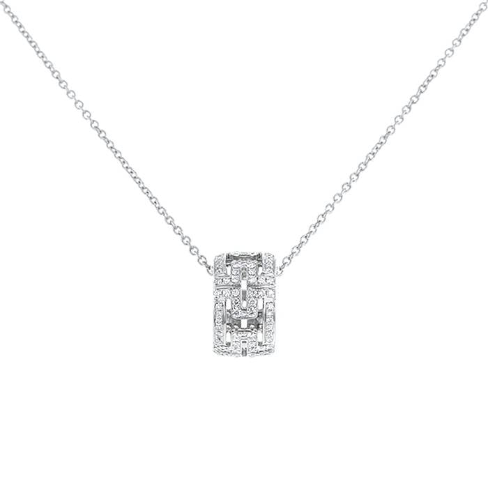 [Panda Jewelry]PARENTESI NECKLACE SILVER DIAMOND