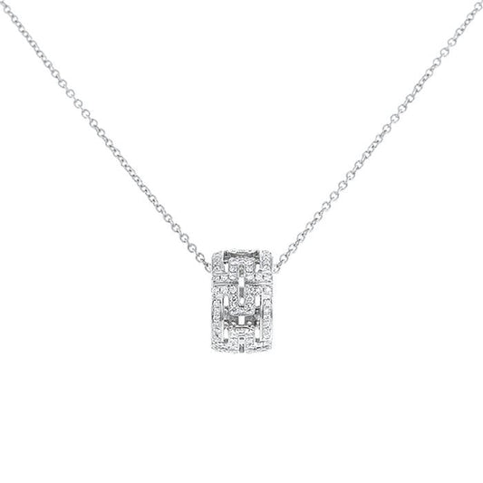 [Panda Jewelry]PARENTESI NECKLACE SILVER DIAMOND