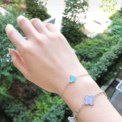 [Panda Jewelry]BUTTERFLY TURQUOISE BUTTERFLY BRACELET SILVER