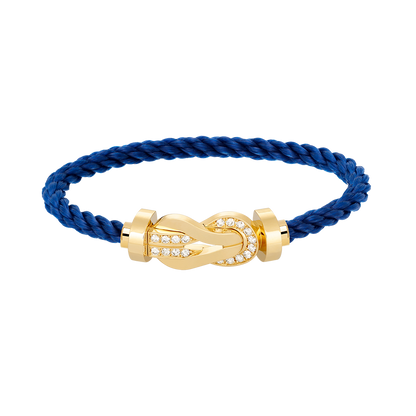 [Panda Jewelry]CHANCE LARGE 8 FIGURE BUCKLE HALF DIAMOND BRACELET GOLD