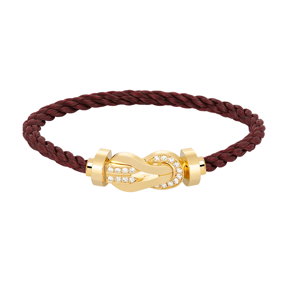 [Panda Jewelry]CHANCE LARGE 8 FIGURE BUCKLE HALF DIAMOND BRACELET GOLD