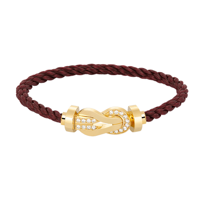 [Panda Jewelry]CHANCE LARGE 8 FIGURE BUCKLE HALF DIAMOND BRACELET GOLD