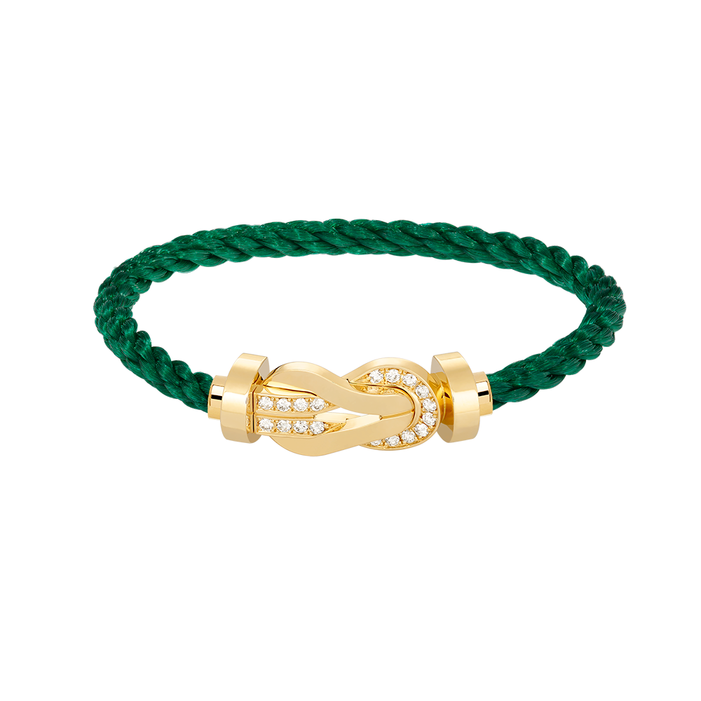 [Panda Jewelry]CHANCE LARGE 8 FIGURE BUCKLE HALF DIAMOND BRACELET GOLD