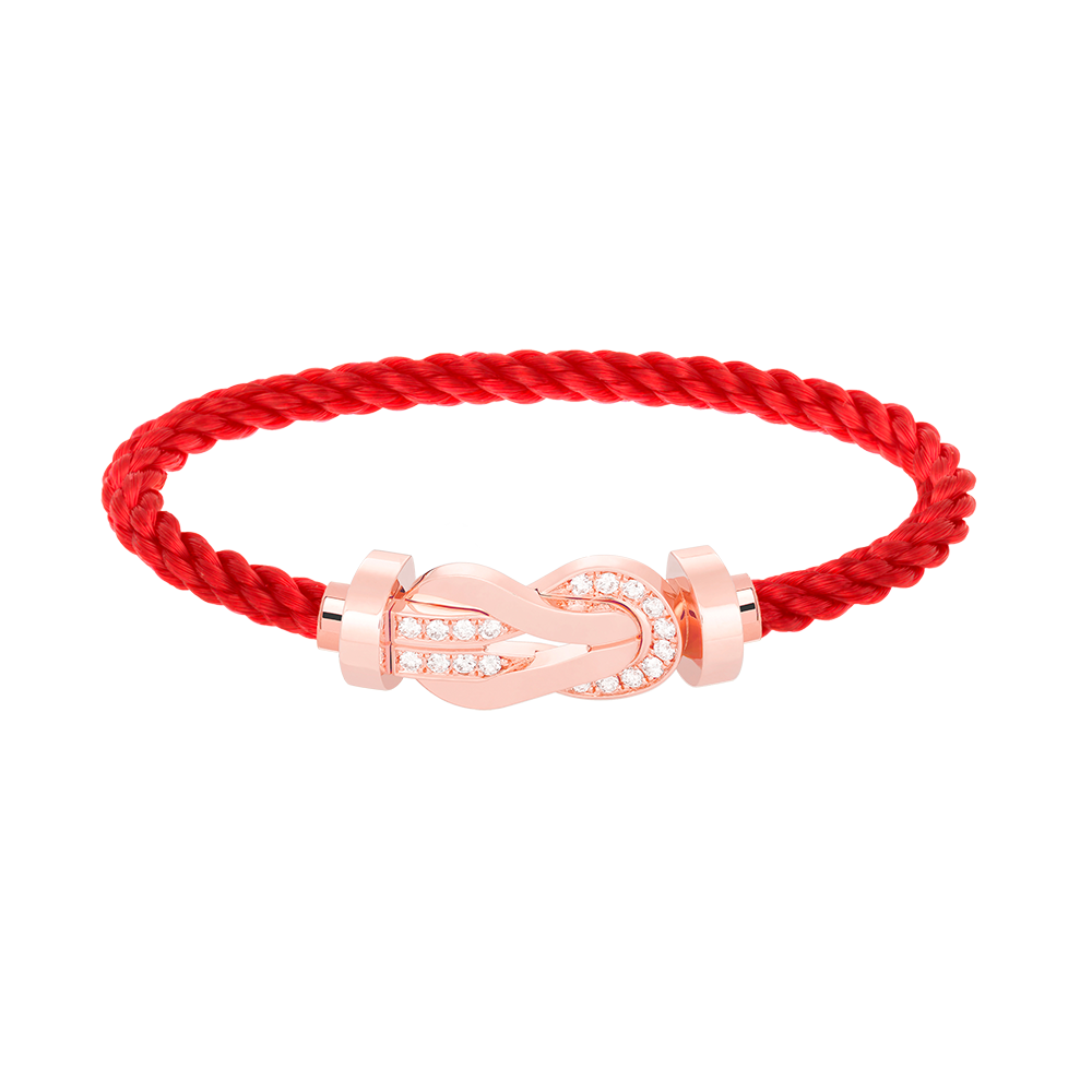 [Panda Jewelry]CHANCE LARGE 8 FIGURE BUCKLE HALF DIAMOND BRACELET ROSE GOLD