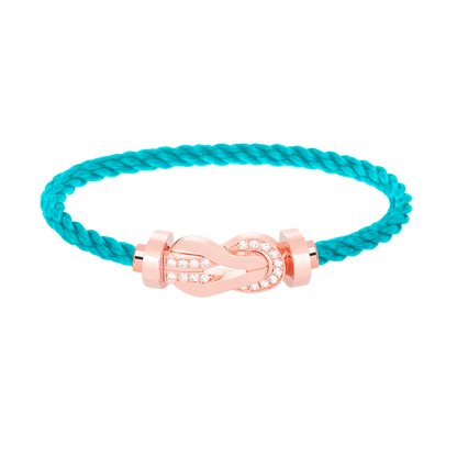 [Panda Jewelry]CHANCE LARGE 8 FIGURE BUCKLE HALF DIAMOND BRACELET ROSE GOLD