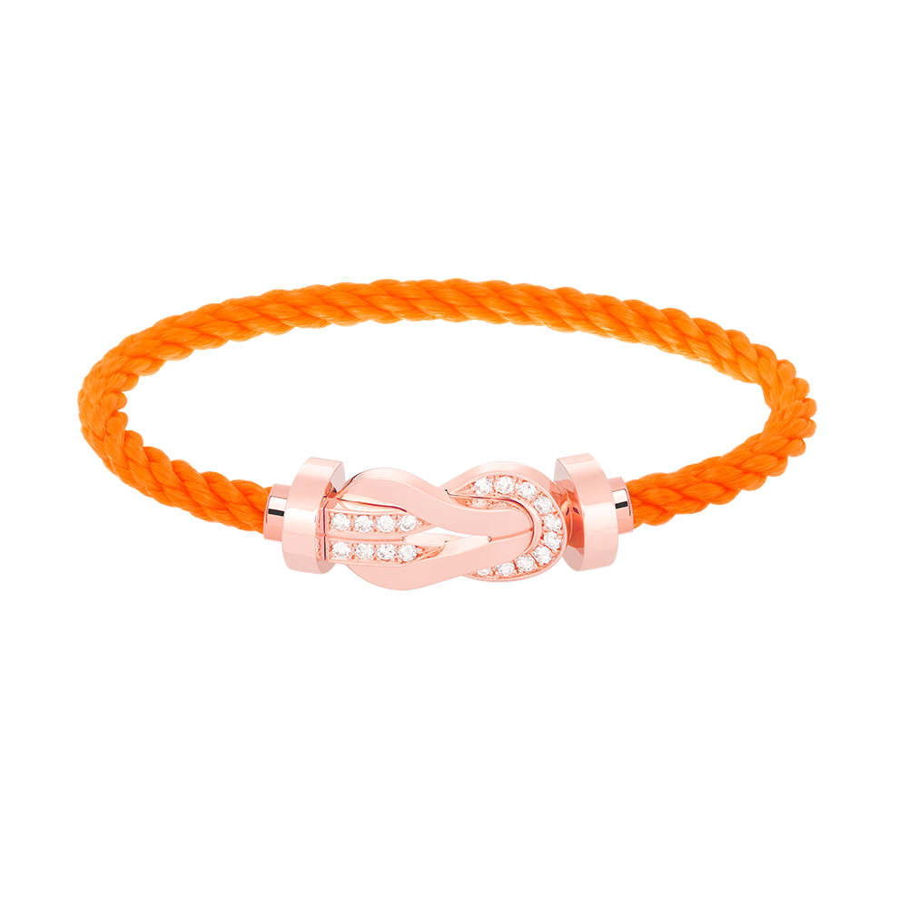 [Panda Jewelry]CHANCE LARGE 8 FIGURE BUCKLE HALF DIAMOND BRACELET ROSE GOLD