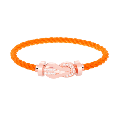 [Panda Jewelry]CHANCE LARGE 8 FIGURE BUCKLE HALF DIAMOND BRACELET ROSE GOLD