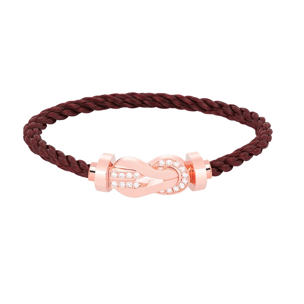[Panda Jewelry]CHANCE LARGE 8 FIGURE BUCKLE HALF DIAMOND BRACELET ROSE GOLD