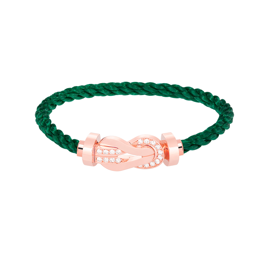 [Panda Jewelry]CHANCE LARGE 8 FIGURE BUCKLE HALF DIAMOND BRACELET ROSE GOLD