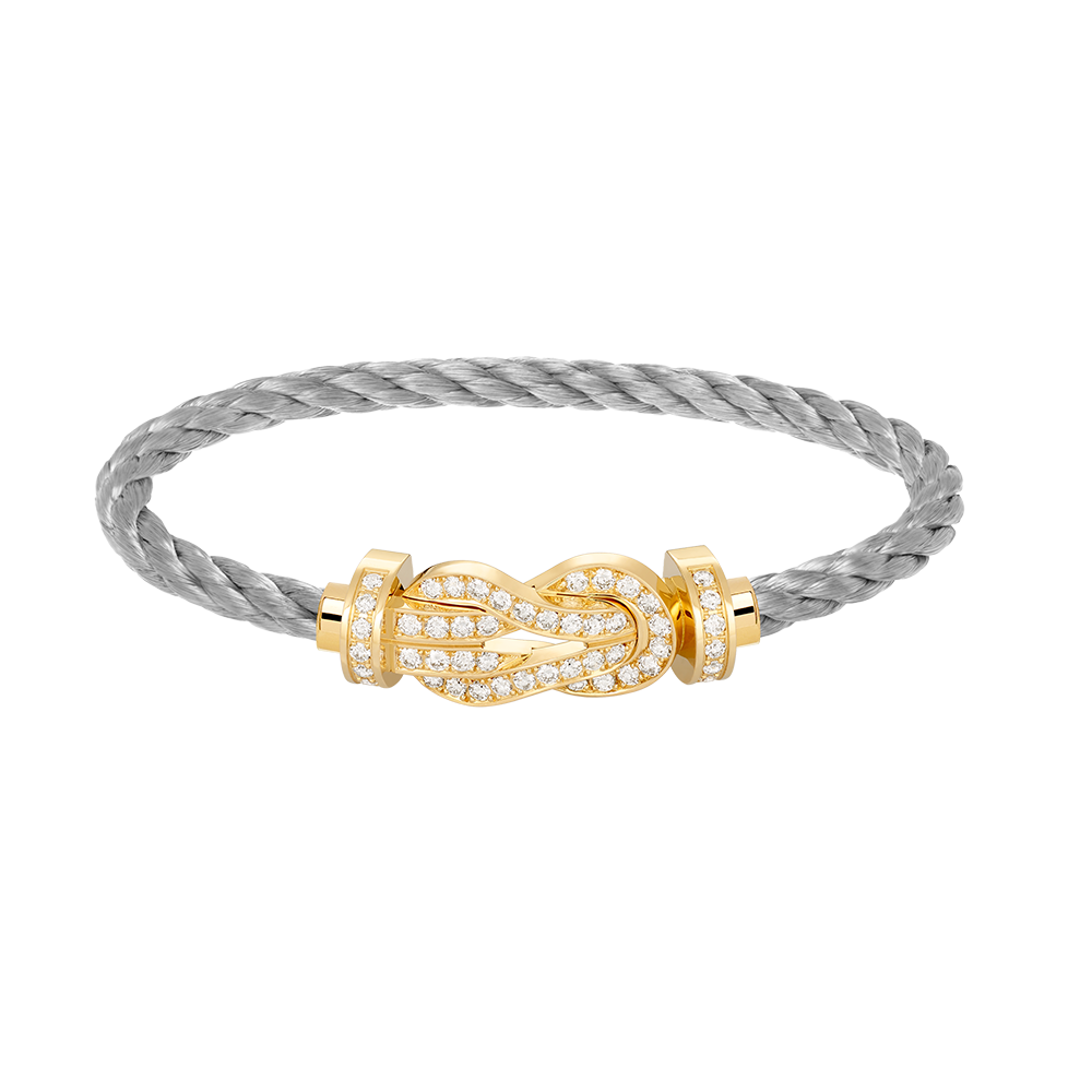 [Panda Jewelry]CHANCE LARGE 8 FIGURE BUCKLE FULLDIAMOND BRACELET GOLD