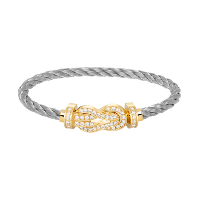 [Panda Jewelry]CHANCE LARGE 8 FIGURE BUCKLE FULLDIAMOND BRACELET GOLD