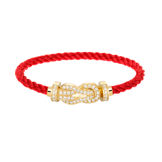 [Panda Jewelry]CHANCE LARGE 8 FIGURE BUCKLE FULLDIAMOND BRACELET GOLD