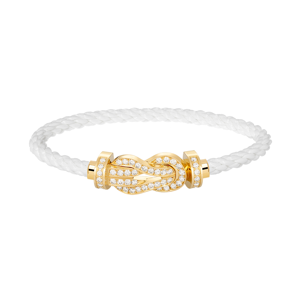 [Panda Jewelry]CHANCE LARGE 8 FIGURE BUCKLE FULLDIAMOND BRACELET GOLD