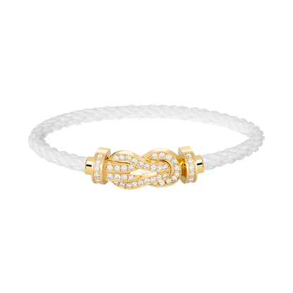 [Panda Jewelry]CHANCE LARGE 8 FIGURE BUCKLE FULLDIAMOND BRACELET GOLD