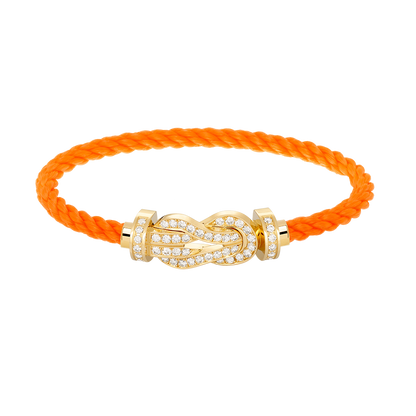 [Panda Jewelry]CHANCE LARGE 8 FIGURE BUCKLE FULLDIAMOND BRACELET GOLD