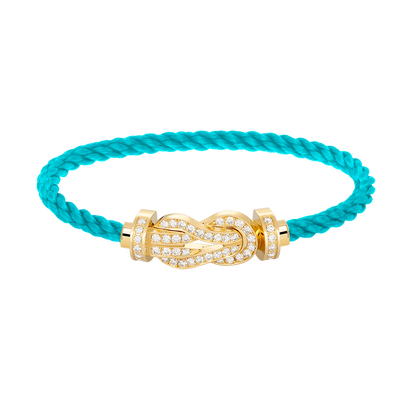 [Panda Jewelry]CHANCE LARGE 8 FIGURE BUCKLE FULLDIAMOND BRACELET GOLD
