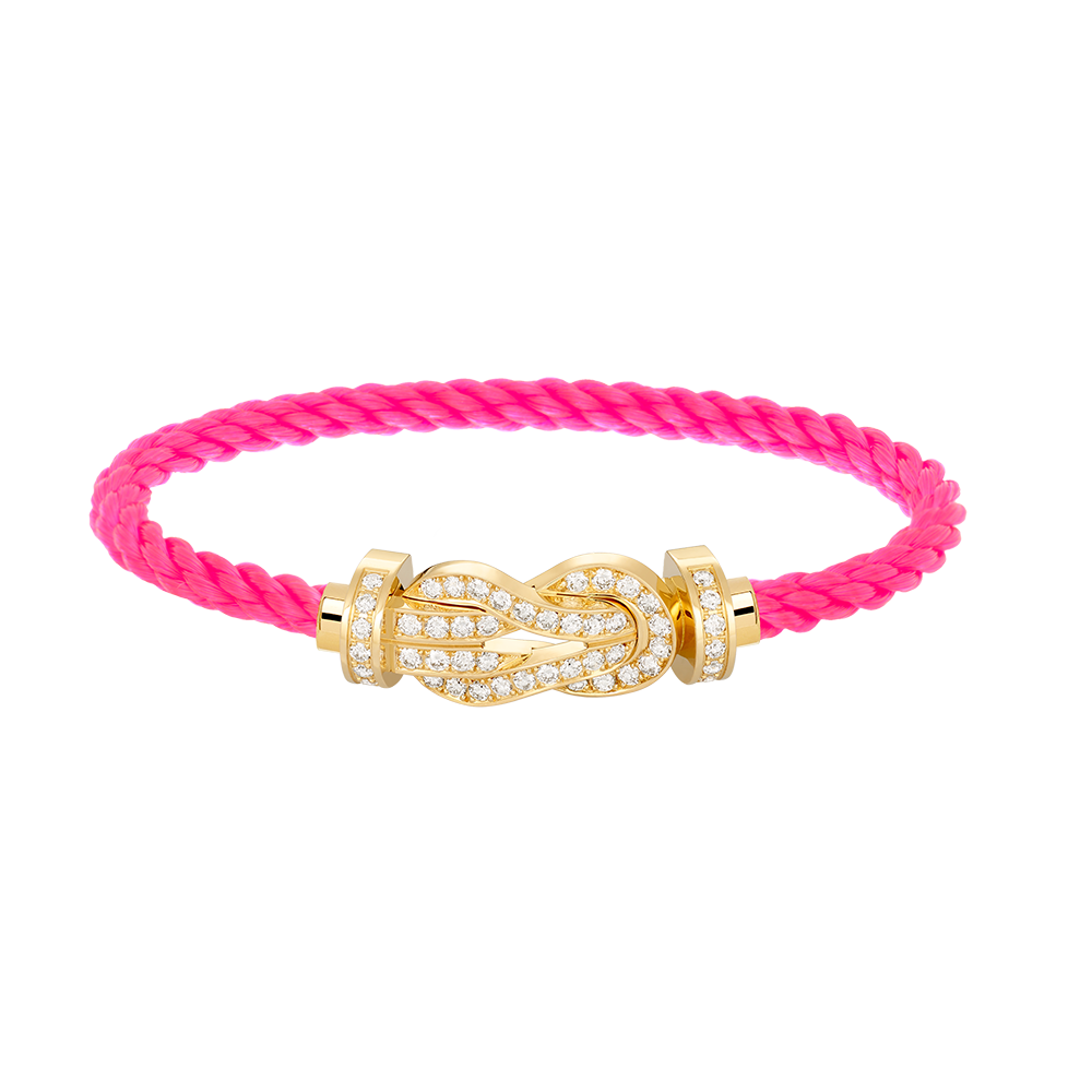 [Panda Jewelry]CHANCE LARGE 8 FIGURE BUCKLE FULLDIAMOND BRACELET GOLD