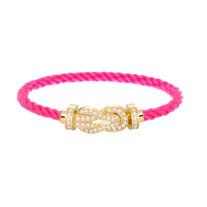 [Panda Jewelry]CHANCE LARGE 8 FIGURE BUCKLE FULLDIAMOND BRACELET GOLD