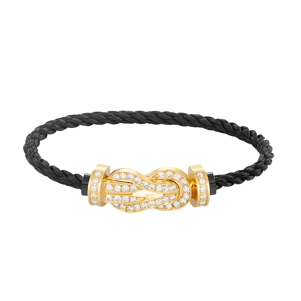 [Panda Jewelry]CHANCE LARGE 8 FIGURE BUCKLE FULLDIAMOND BRACELET GOLD