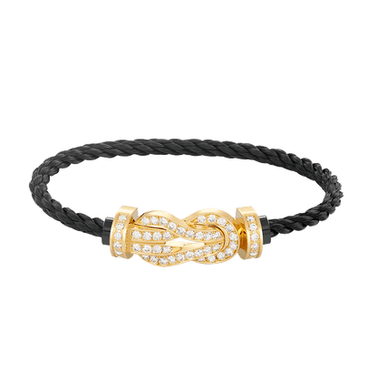 [Panda Jewelry]CHANCE LARGE 8 FIGURE BUCKLE FULLDIAMOND BRACELET GOLD