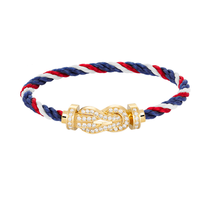 [Panda Jewelry]CHANCE LARGE 8 FIGURE BUCKLE FULLDIAMOND BRACELET GOLD