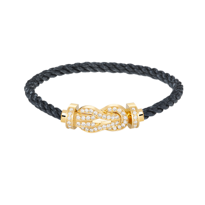[Panda Jewelry]CHANCE LARGE 8 FIGURE BUCKLE FULLDIAMOND BRACELET GOLD