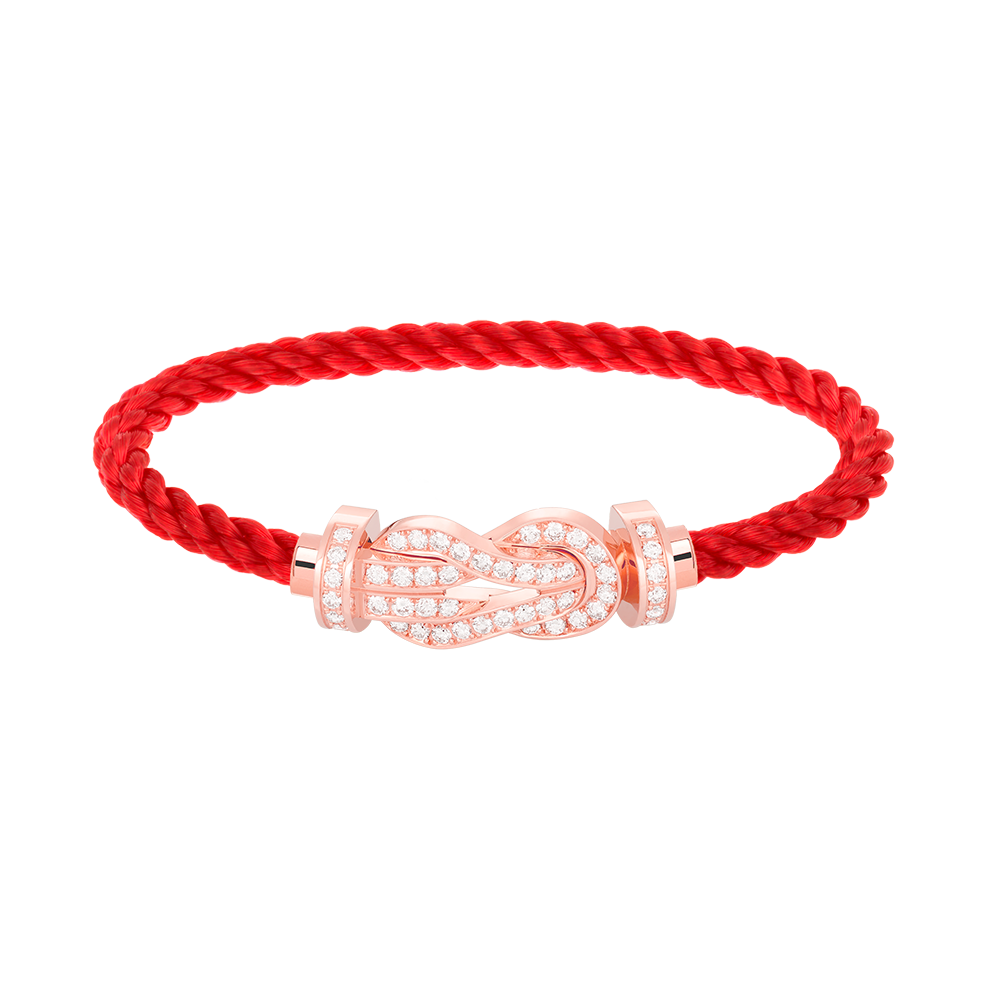 [Panda Jewelry]CHANCE LARGE 8 FIGURE BUCKLE FULL DIAMOND BRACELET ROSE GOLD