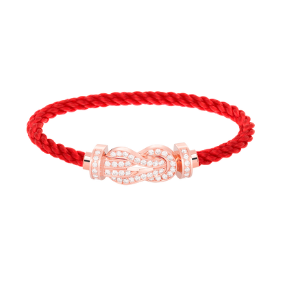 [Panda Jewelry]CHANCE LARGE 8 FIGURE BUCKLE FULL DIAMOND BRACELET ROSE GOLD