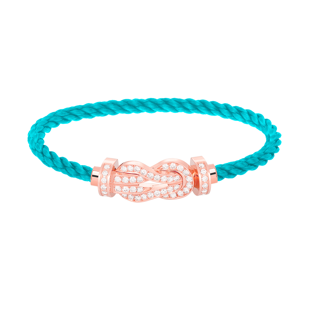 [Panda Jewelry]CHANCE LARGE 8 FIGURE BUCKLE FULL DIAMOND BRACELET ROSE GOLD
