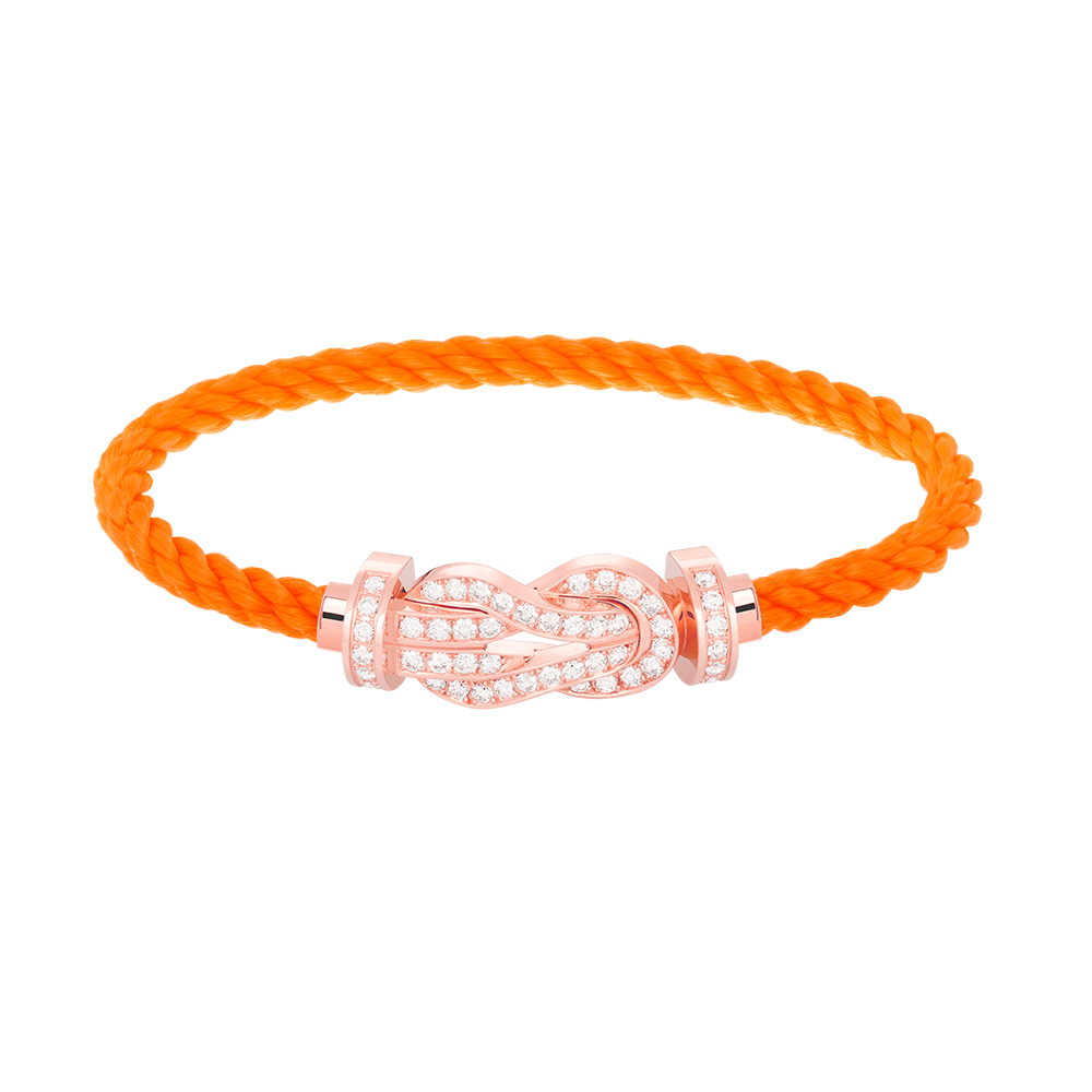 [Panda Jewelry]CHANCE LARGE 8 FIGURE BUCKLE FULL DIAMOND BRACELET ROSE GOLD