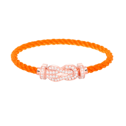 [Panda Jewelry]CHANCE LARGE 8 FIGURE BUCKLE FULL DIAMOND BRACELET ROSE GOLD