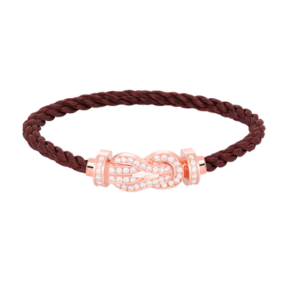 [Panda Jewelry]CHANCE LARGE 8 FIGURE BUCKLE FULL DIAMOND BRACELET ROSE GOLD