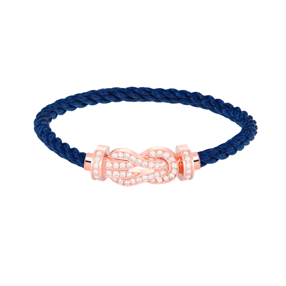 [Panda Jewelry]CHANCE LARGE 8 FIGURE BUCKLE FULL DIAMOND BRACELET ROSE GOLD
