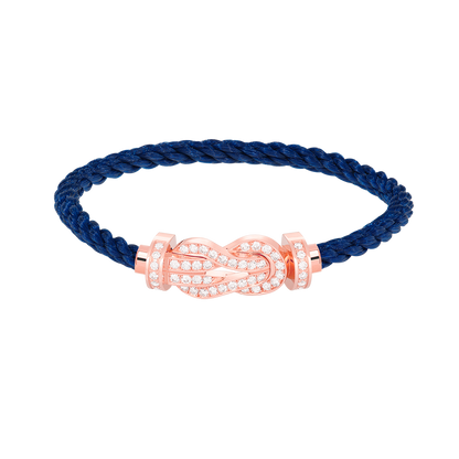 [Panda Jewelry]CHANCE LARGE 8 FIGURE BUCKLE FULL DIAMOND BRACELET ROSE GOLD