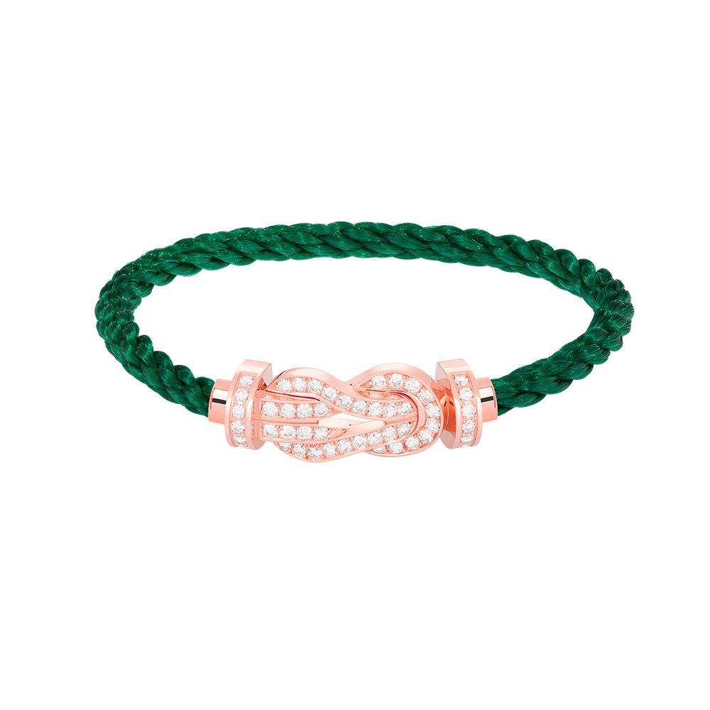 [Panda Jewelry]CHANCE LARGE 8 FIGURE BUCKLE FULL DIAMOND BRACELET ROSE GOLD