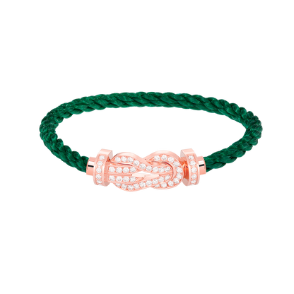 [Panda Jewelry]CHANCE LARGE 8 FIGURE BUCKLE FULL DIAMOND BRACELET ROSE GOLD