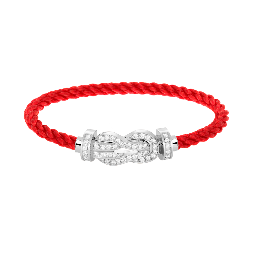 [Panda Jewelry]CHANCE LARGE 8 FIGURE BUCKLE FULL DIAMOND BRACELET SILVER