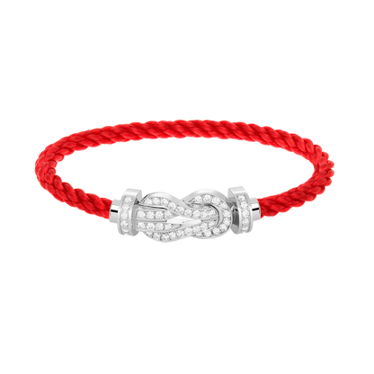 [Panda Jewelry]CHANCE LARGE 8 FIGURE BUCKLE FULL DIAMOND BRACELET SILVER