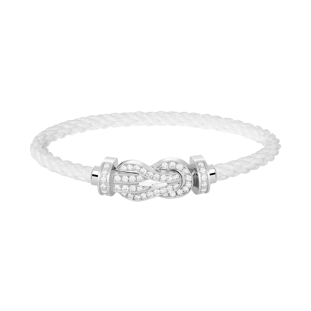 [Panda Jewelry]CHANCE LARGE 8 FIGURE BUCKLE FULL DIAMOND BRACELET SILVER