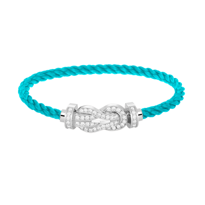[Panda Jewelry]CHANCE LARGE 8 FIGURE BUCKLE FULL DIAMOND BRACELET SILVER