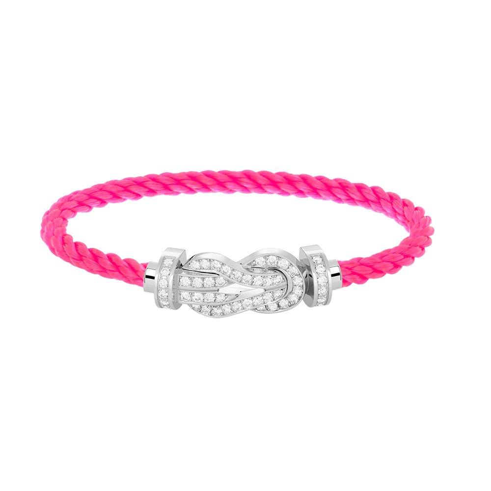 [Panda Jewelry]CHANCE LARGE 8 FIGURE BUCKLE FULL DIAMOND BRACELET SILVER