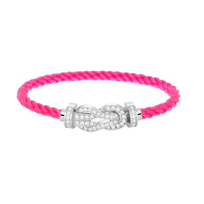 [Panda Jewelry]CHANCE LARGE 8 FIGURE BUCKLE FULL DIAMOND BRACELET SILVER
