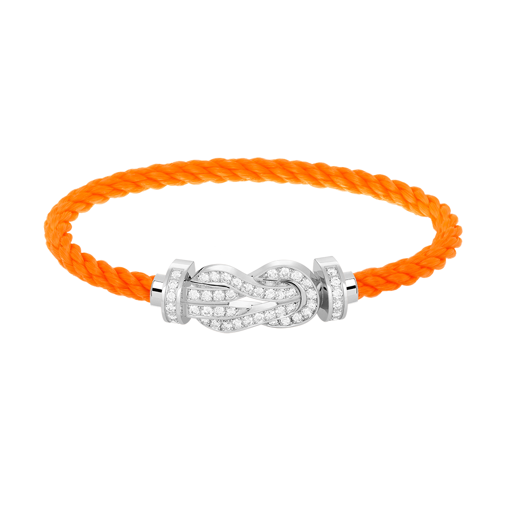 [Panda Jewelry]CHANCE LARGE 8 FIGURE BUCKLE FULL DIAMOND BRACELET SILVER
