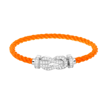 [Panda Jewelry]CHANCE LARGE 8 FIGURE BUCKLE FULL DIAMOND BRACELET SILVER