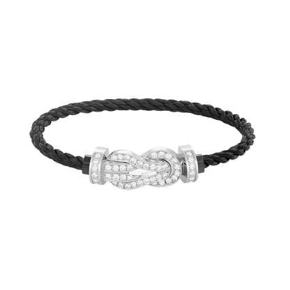 [Panda Jewelry]CHANCE LARGE 8 FIGURE BUCKLE FULL DIAMOND BRACELET SILVER