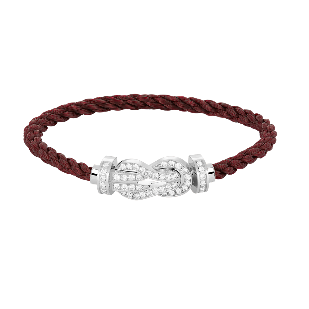 [Panda Jewelry]CHANCE LARGE 8 FIGURE BUCKLE FULL DIAMOND BRACELET SILVER