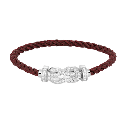 [Panda Jewelry]CHANCE LARGE 8 FIGURE BUCKLE FULL DIAMOND BRACELET SILVER