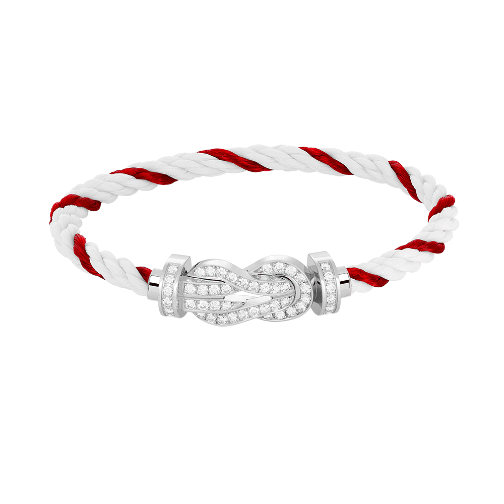 [Panda Jewelry]CHANCE LARGE 8 FIGURE BUCKLE FULL DIAMOND BRACELET SILVER