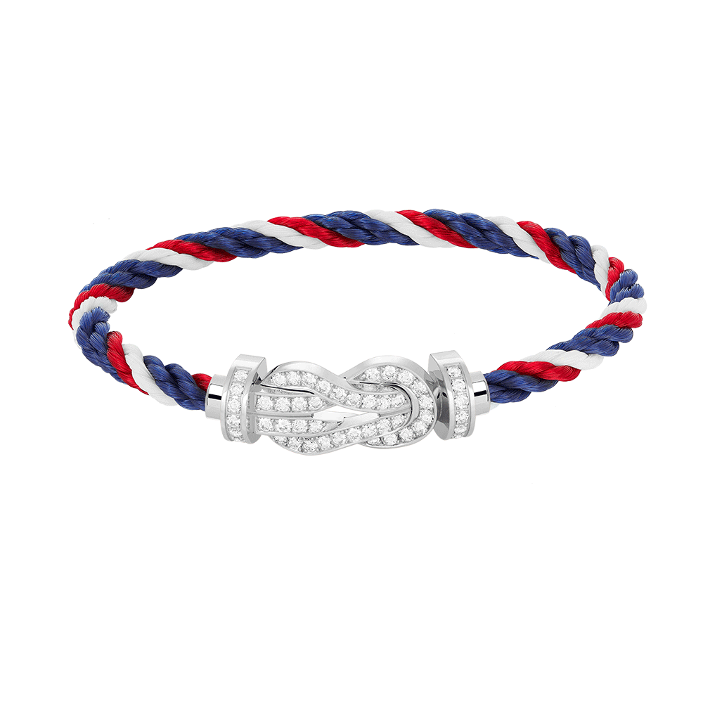[Panda Jewelry]CHANCE LARGE 8 FIGURE BUCKLE FULL DIAMOND BRACELET SILVER