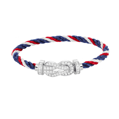 [Panda Jewelry]CHANCE LARGE 8 FIGURE BUCKLE FULL DIAMOND BRACELET SILVER